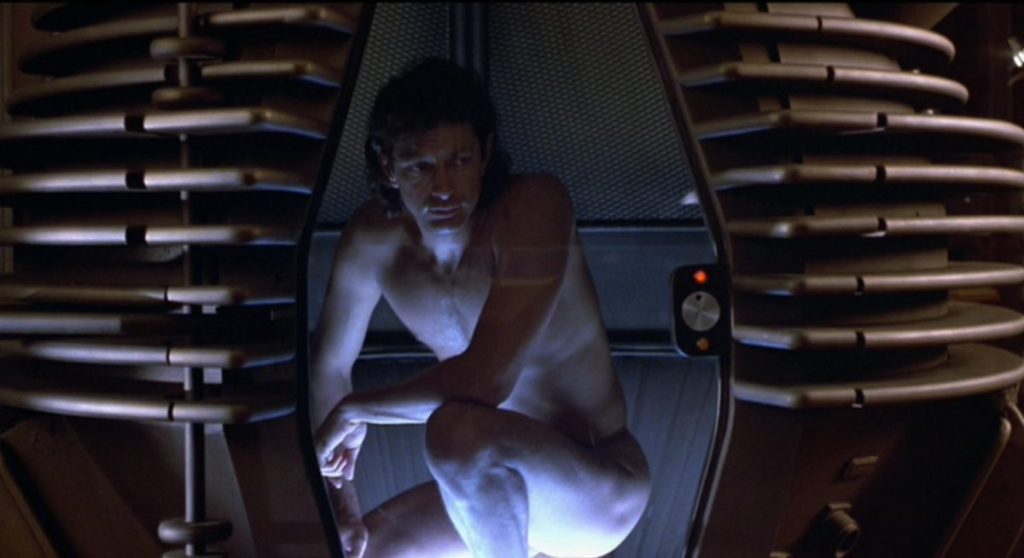 David Cronenberg's The Fly (1986) - Seth Brundle (Jeff Goldblum) takes his ill-fated journey through the ether
