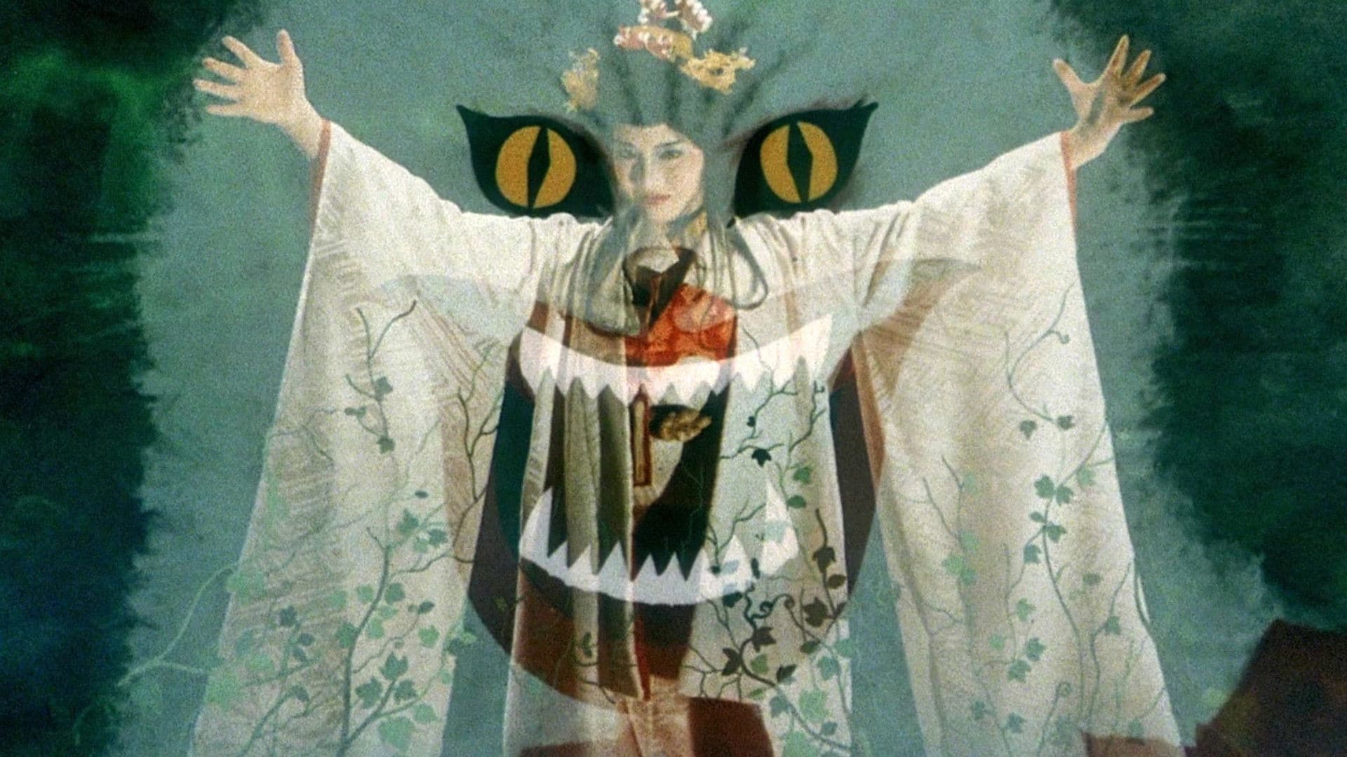 #31DaysofHalloween - House (1977) - A young woman superimposed by that image of a cat